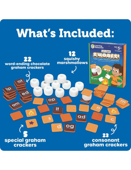 Juego de Aprendizaje Vamos a Deletrear S'Mores Learning Resources
