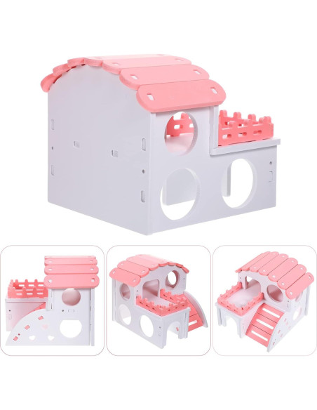 Juego de Juguetes para Hámster Skylety 3 Piezas Rosa