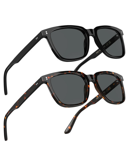 Gafas de Sol Retro Polarizadas STGATN para Hombres - 2 Paquetes