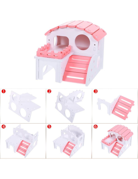 Juego de Juguetes para Hámster Skylety 3 Piezas Rosa