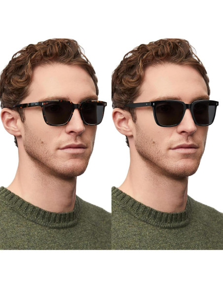 Gafas de Sol Retro Polarizadas STGATN para Hombres - 2 Paquetes