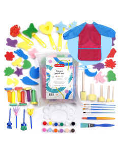 Juego de Pintura Lavable Incraftables - 65 Piezas No Tóxicas