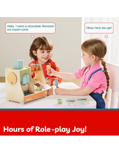 Juego de Cocina de Madera TOP BRIGHT con Mostrador de Helados