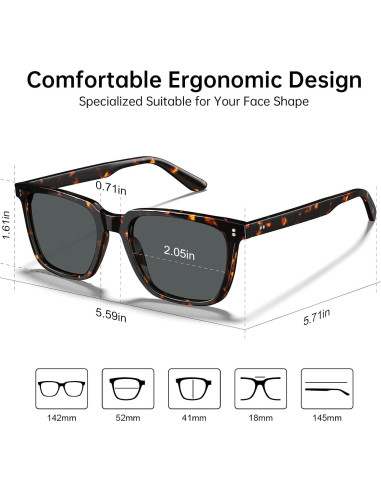 Gafas de Sol Retro Polarizadas STGATN para Hombres - 2 Paquetes