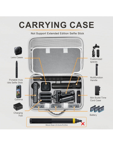 Funda de Transporte Tomat para Insta360 X4 - Bolsa Protectora 0.7kg