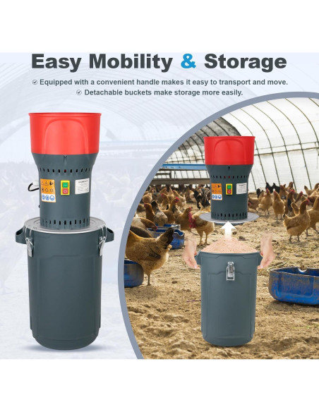 Molino de Maíz Eléctrico 25L con 7 Tamices - 7.06 kg