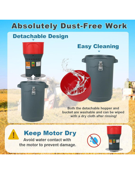 Molino de Maíz Eléctrico 25L con 7 Tamices - 7.06 kg