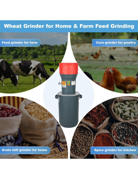 Molino de Maíz Eléctrico 25L con 7 Tamices - 7.06 kg