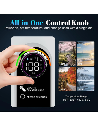 Calentador de Agua Eléctrico Sin Tanque LiberLive 11kW 240V