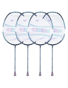 Paquete de 4 Raquetas de Bádminton YPyroblaze de Grafito 75g