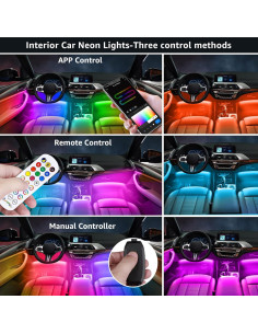 Luces LED para Carro Interior ETINAS RGB 68 LEDs Control APP 2