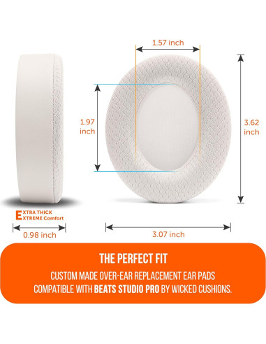 Almohadillas de Gel Refrigerante Wicked Cushions para Beats Studio Pro - Beige