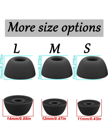 Puntas de Silicona de Repuesto UOWGA para Galaxy Buds 2 Pro - 6 Tamaños