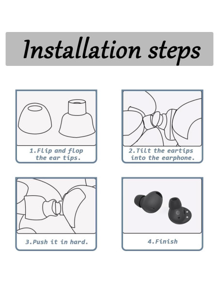 Puntas de Silicona de Repuesto UOWGA para Galaxy Buds 2 Pro - 6 Tamaños Puntas de Silicona de Repuesto UOWGA para Galaxy Buds 2 Pro - 6 Tamaños