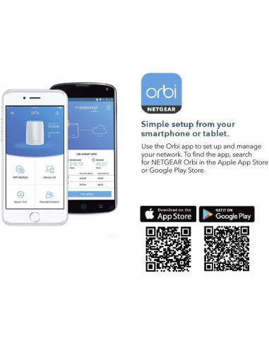 NETGEAR Orbi RBS50 Satélite Mesh WiFi Tri-banda AC3000 Renovado