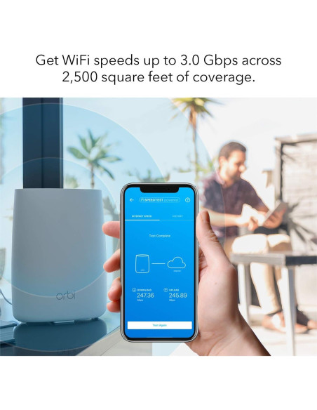 NETGEAR Orbi RBS50 Satélite Mesh WiFi Tri-banda AC3000 Renovado