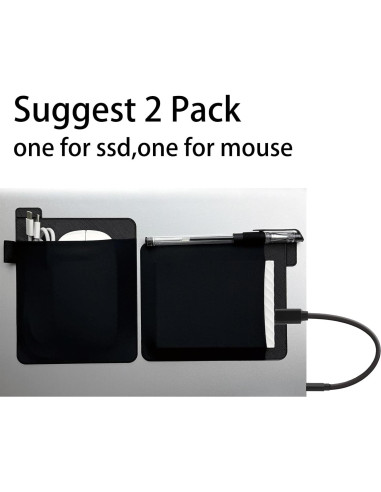 Paquete de 2 fundas adhesivas para SSD LURSIN - Negro