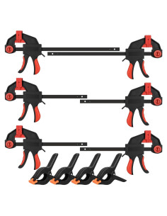 Juego de 10 abrazaderas de barra DkOvn 12" y 6" para carpintería