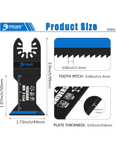 Hoja de sierra oscilante bi-metal Payara 3 unidades 44mm 2