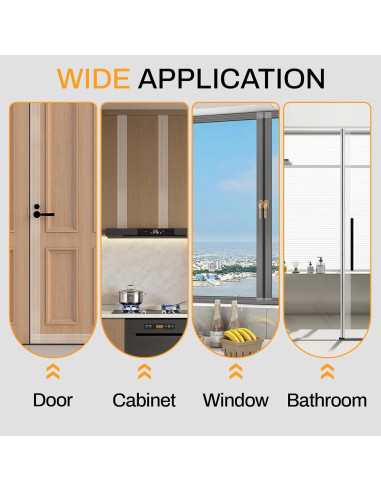 Burlete de Silicona Transparente E-PRONSE 5cm x 6.1m para Puertas