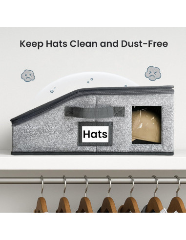 Organizador de Gorras Apilable Houxen - 2 Unidades Gris