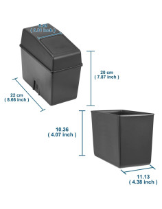 Contenedor de Basura para Auto ATMOMO 2.5L Negro a Prueba de Fugas 2