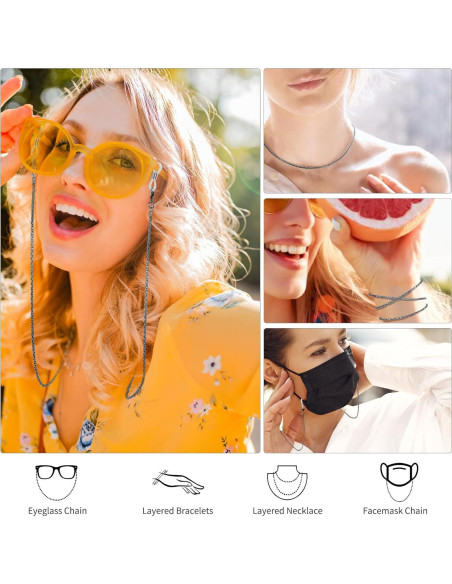 Cadena de Gafas de Sol Knagsfa para Mujeres - Brillante y Elegante