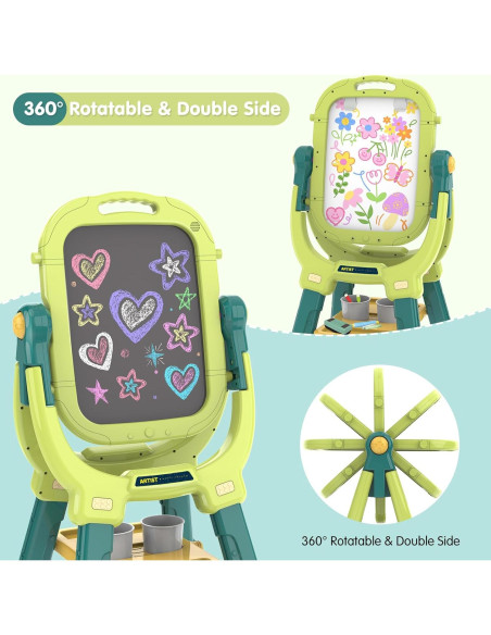 Caballete de Arte Ajustable Victostar Doble Cara Verde 3.01kg