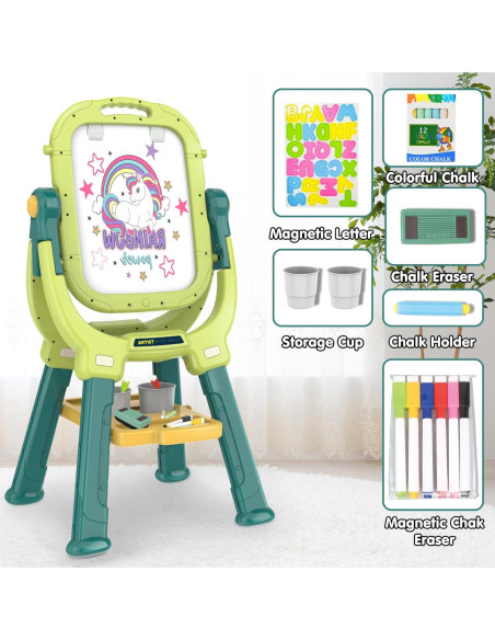 Caballete de Arte Ajustable Victostar Doble Cara Verde 3.01kg