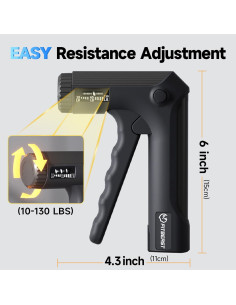 Fortalecedor de Agarre FitBeast Ajustable 10-59 kg Negro 2
