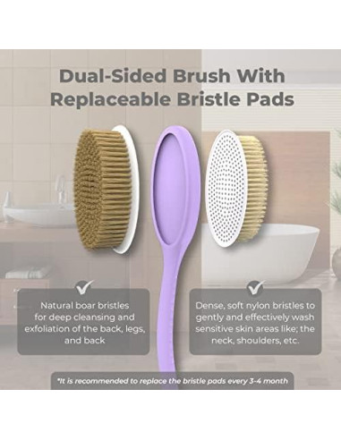 Esfregador de Espalda Avilana con Mango Largo de Silicona 48 cm