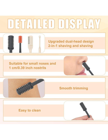 Recortador de Vello Nasal 2 en 1 Gosknor 16 Piezas Portátil