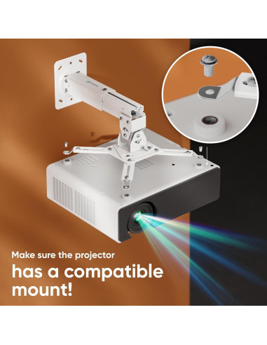 Soporte de Proyector ONKRON K3A Ajustable para Techo y Pared