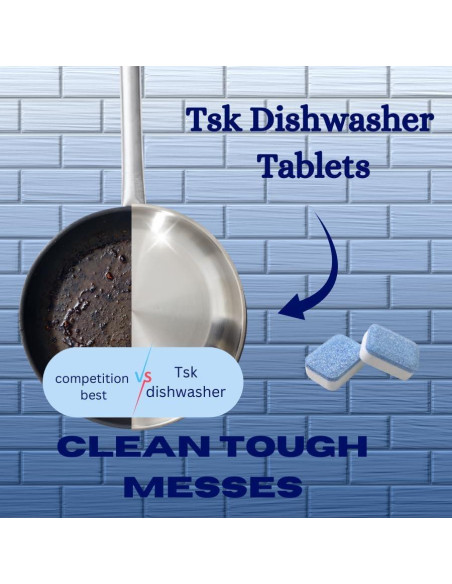 Tabletas Limpiadoras para Lavavajillas TSK - 30 Unidades, Aroma a Limón