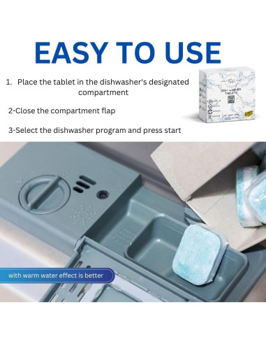 Tabletas Limpiadoras para Lavavajillas TSK - 30 Unidades, Aroma a Limón