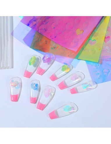 Calcomanías de Uñas Lásers 11 Hojas Zyghjort Coloridas