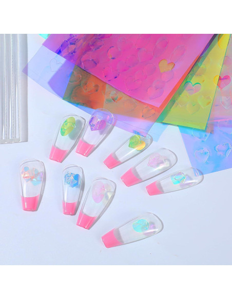 Calcomanías de Uñas Lásers 11 Hojas Zyghjort Coloridas