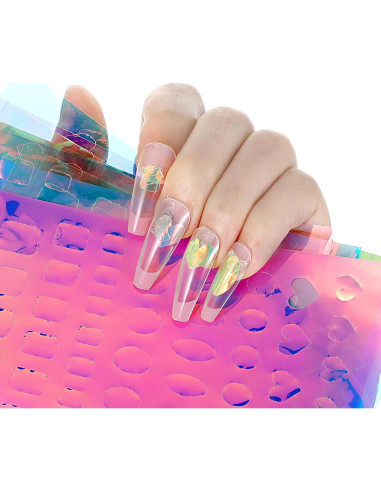 Calcomanías de Uñas Lásers 11 Hojas Zyghjort Coloridas