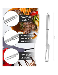 Tenedores de Carne DASHTHER de Acero Inoxidable 33 cm - 2 Piezas 2