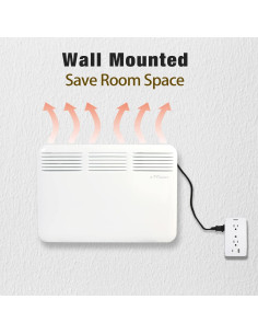 Calentador Eléctrico E-Macht 1000W con Termostato y Pantalla LED 2