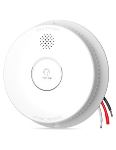 Detector de Humo Ecoey FJ162A Conectado por Cable 10 Años