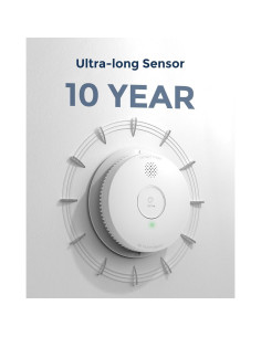 Detector de Humo Ecoey FJ162A Conectado por Cable 10 Años 2
