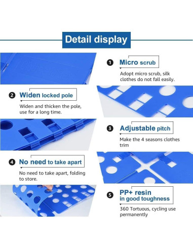 Tabla de Doblado de Camisetas BoxLegend 70x57 cm Azul