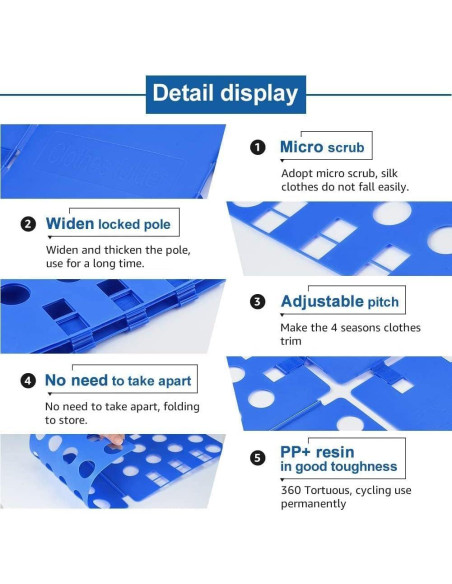 Tabla de Doblado de Camisetas BoxLegend 70x57 cm Azul