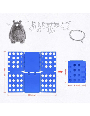 Tabla de Doblado de Camisetas BoxLegend 70x57 cm Azul