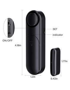 Alarma de Puerta y Ventana METAK con Control Remoto - 2 Sensores 2
