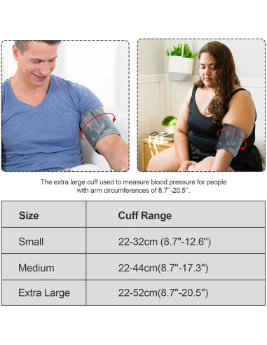 Manga de Presión Arterial Extra Grande ZIQING 22-52cm