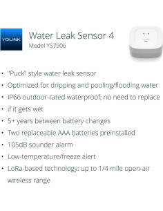 Kit de Inicio Hogar Inteligente YoLink con Sensor de Fuga de Agua 2