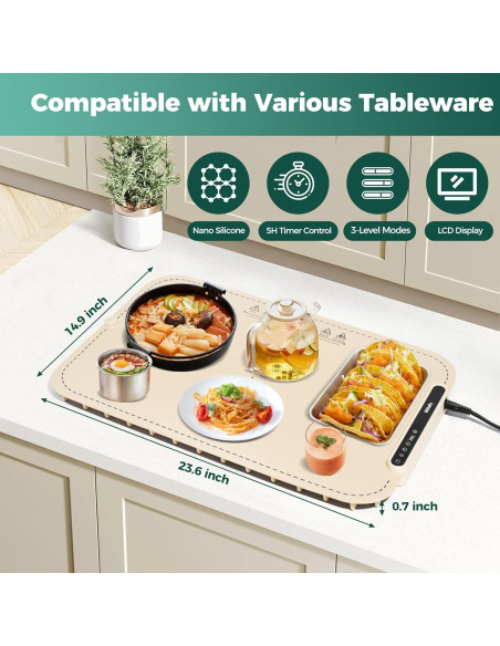 Alfombrilla Calentadora DiDaDy 60x38 cm 3 Niveles Eléctrica Alfombrilla Calentadora DiDaDy 60x38 cm 3 Niveles Eléctrica