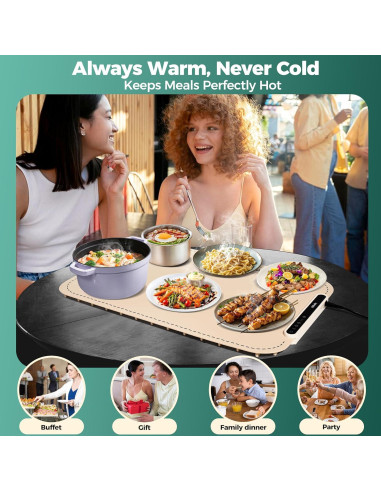 Alfombrilla Calentadora DiDaDy 60x38 cm 3 Niveles Eléctrica